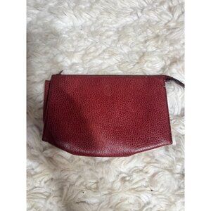 Vintage Mark Cross Small Zippered Leather Pouch Italy-AS IS